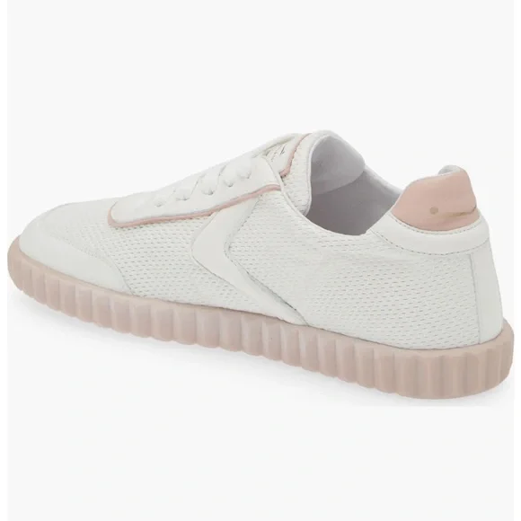 NWT VOILE BLANCHE SELIA Leather Sneakers in
White-Light Pink - Picture 3 of 14